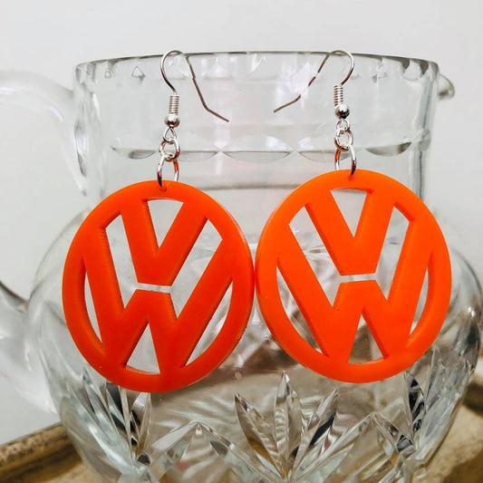 ORANGE VW EARRINGS