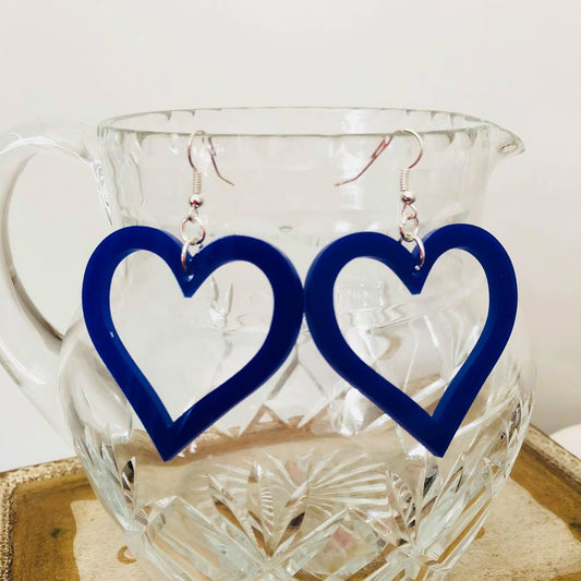 BLUE HEART EARRINGS