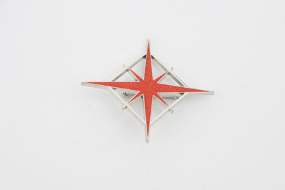 ATOMIC STARLIGHT GLITTER RED BROOCH