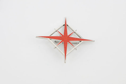ATOMIC STARLIGHT GLITTER RED BROOCH