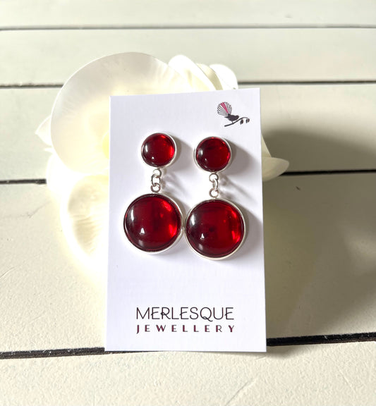RUBY DROP EARRINGS