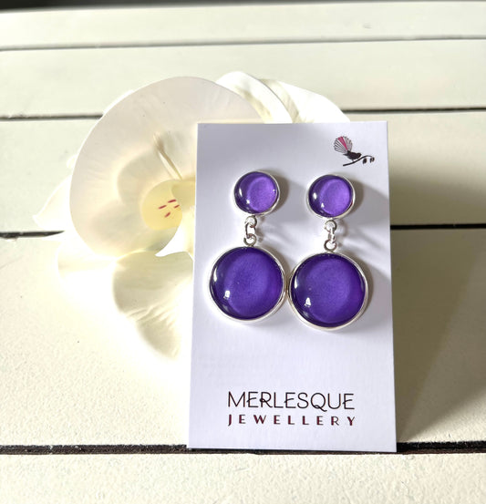 DEEP PURPLE DROP EARRINGS